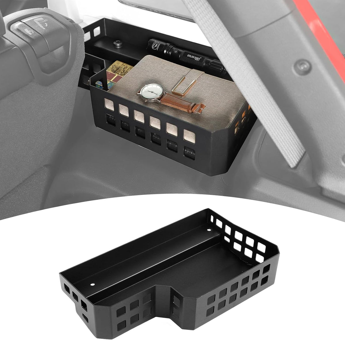 for Jeep JLU Trunk Right Side Molle Storage Bin Cargo Space Organizer Basket System Storage Carrier Box for Jeep Wrangler JLU 2024 up 4DR Modular Storage Solution for Hardtop