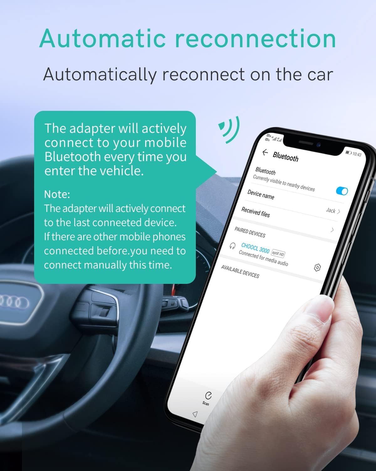 Bluetooth Adapter for Audi MMI 3G/3G+,Volkswagen, AMI Music Receiver