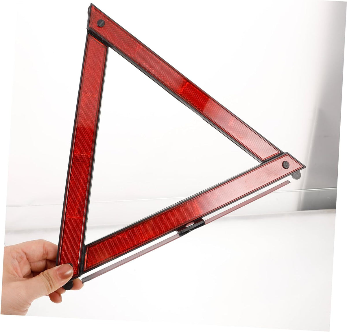 3pcs Reflective Warning Triangle Frame, ABS Portable Road Safety Sign