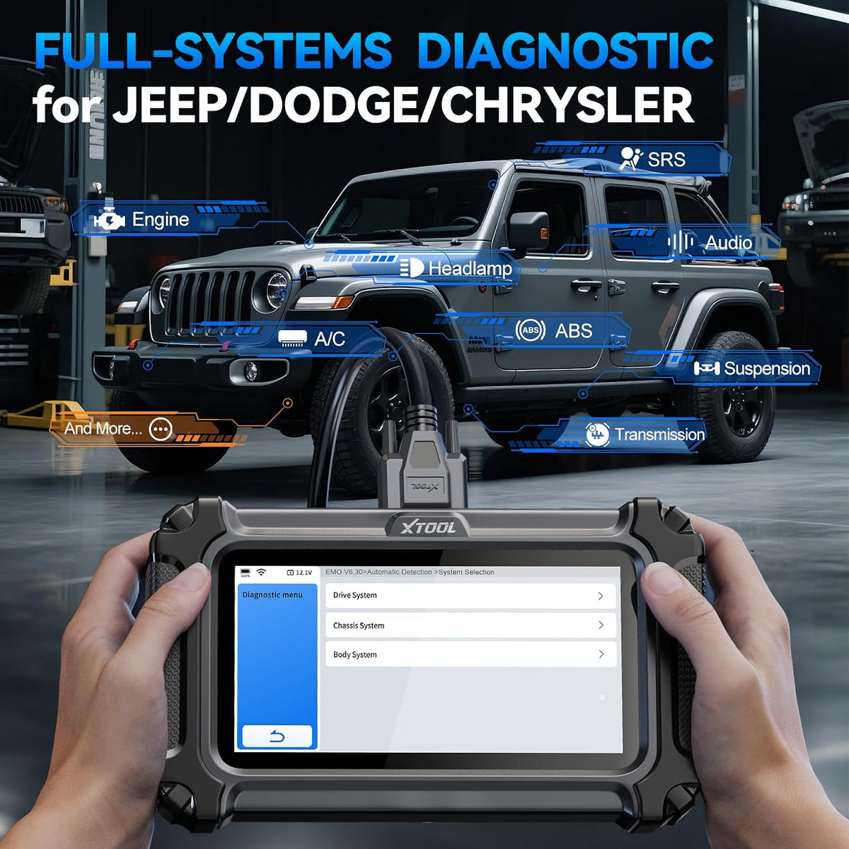 XTOOL IP500 for Jeep OBD2 Scanner, Full Systems Bidirectional Scan Tool