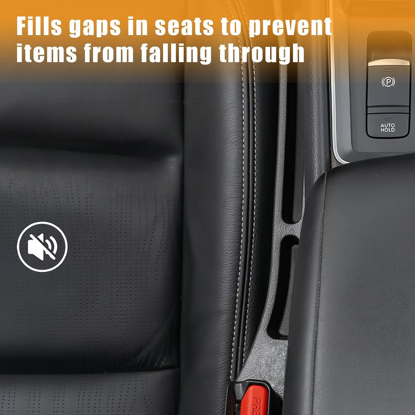 Car Seat Gap Filler Organizer 2 Pack, Car Gap Filler with Storage Slot Between Seat and Console, Universal Anti-Drop Organizer for Auto SUV Truck Accessories, Black