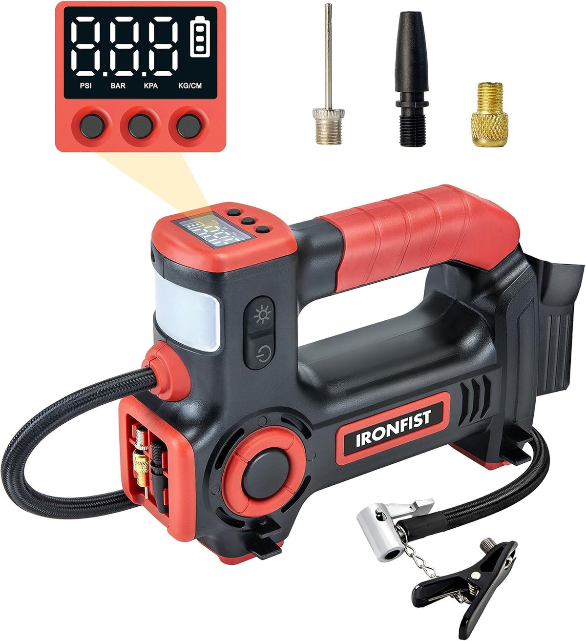 IRONFIST Tire Inflator Air Pump Compatible with MILWAUKEE M18(No Battery)
