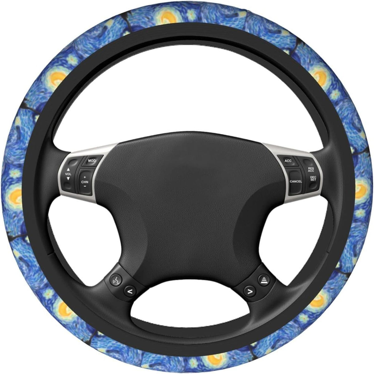 Starry Night Steering Wheel Cover, Auto Car Accessories Universal 15"