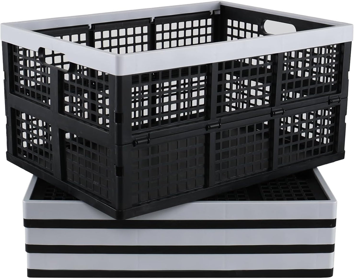 66 L 4 Packs Large Collapsible Storage Crate, Folding Crates