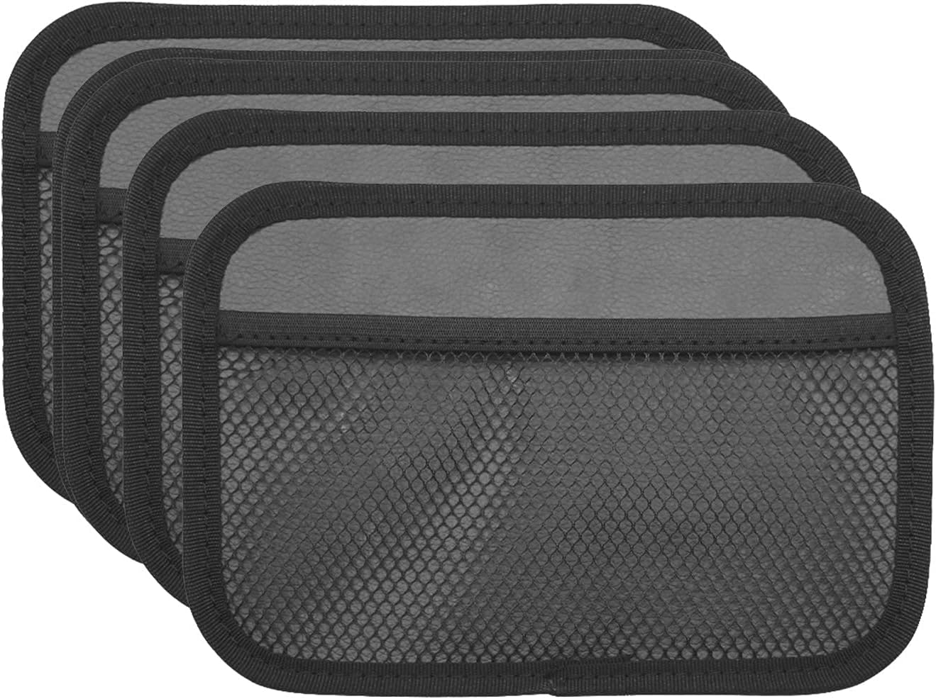 INNOLIFE 4-Piece Car Organizer Net Pocket, Side Pocket Holder, Phone Sunglasses Storage - 8"x5.75"