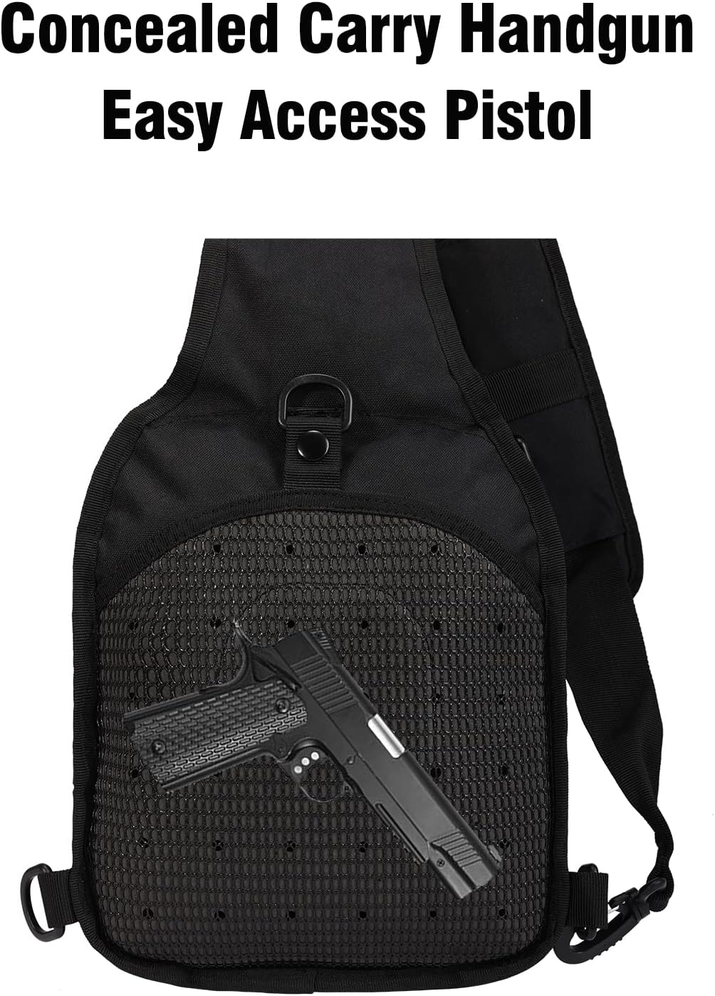 BOMTURN Tactical Backpack-1000D Waterproof Military Backpack/Laser-Cut/CCW Bags Sling Bag Tactical Satchel Shoulder Bag Men