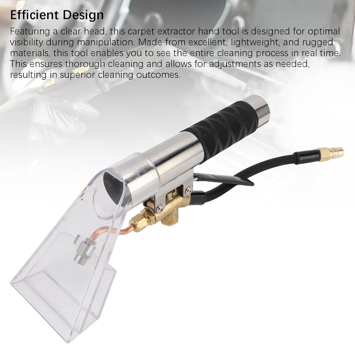 Extractor Hand Tool, Stainless Steel Multifunctional High Efficiency Upholstery and Auto Detailing Tool Hand Wand for Carpet Cleaning Extractors