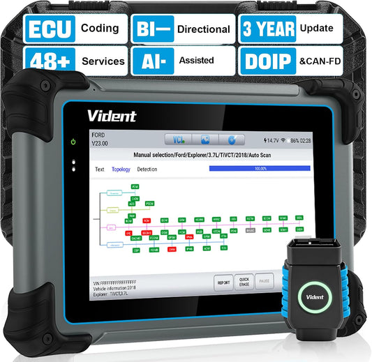 VIDENT OBD2 Scanner Diagnostic Tool, 7" Professional Full‑Car Scan Tool