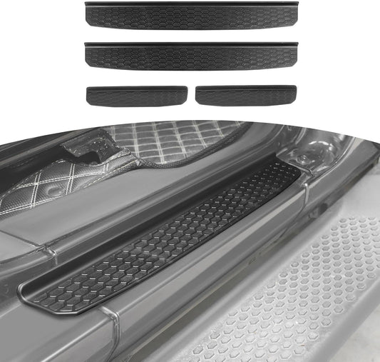 RT-TCZ for Wrangler JL Door Sill Guards, Door Entry Guards Protector for Jeep Wrangler JL JLU Gladiator JT 4 Door 2018 2019 2020 2021 2022 2023 Black