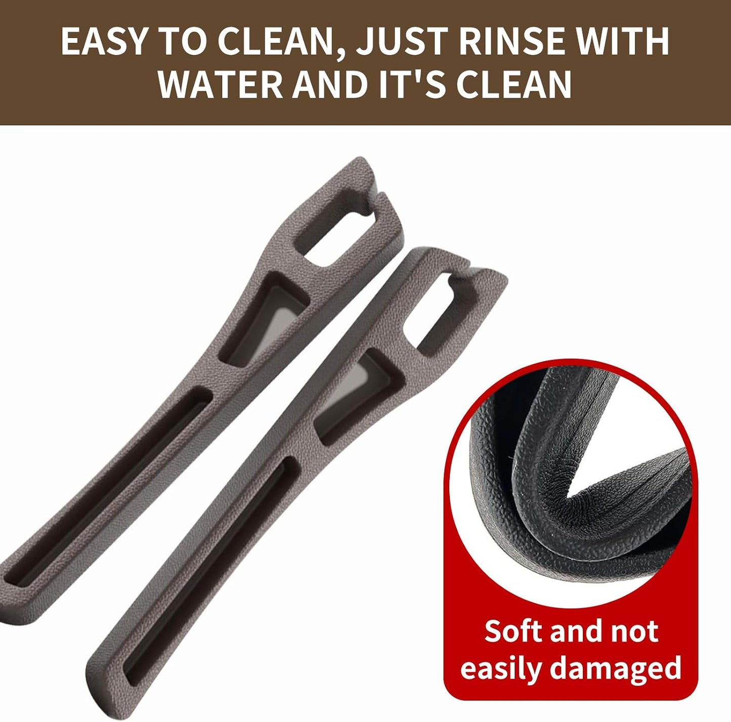 2PCS Car Seat Gap Filler Organizer,Multifunctional Car Gap Filler Organizer Storages Function,Universal Console Catcher Between Seats Cars Interior Accessories (Brown)