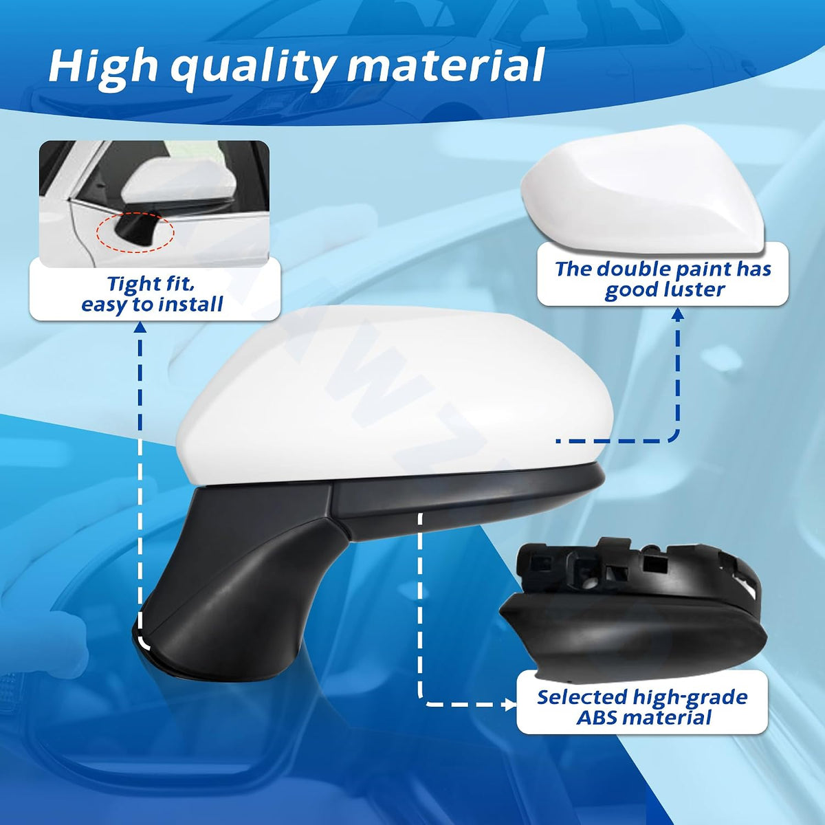 3Pin For Toyota Camry Passenger Side Mirror 2018-2022#TO1321366 87910-06800