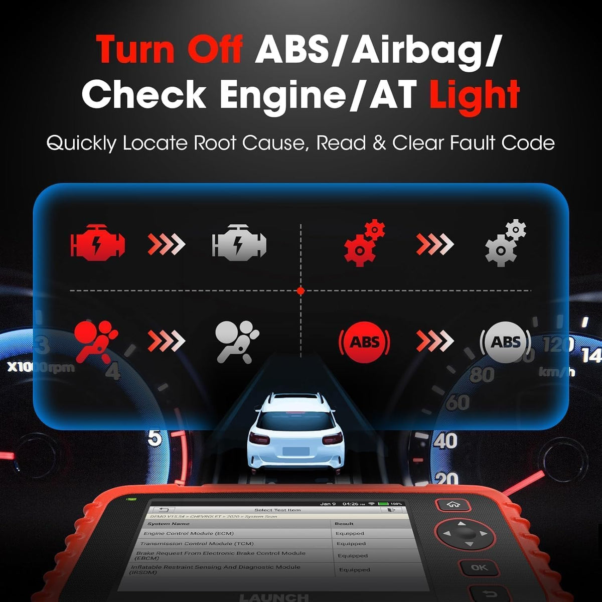 Launch CRP123X V2.0 Elite OBD2 Scanner Lifetime Free Upgrades for All Cars