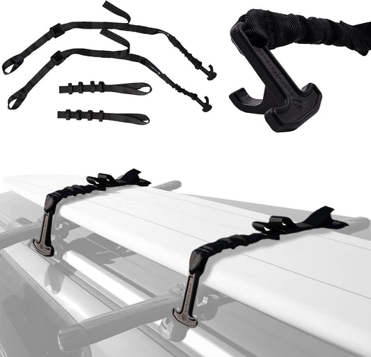 T-Pull Quick-Release Tie-Down Strap (2 Straps Included) – Fast, One-Handed Strap System for Surfboards, Paddleboards, Kayaks & Roof Racks – Ultra-Durable, Easy to Use, No Knots or Hassle