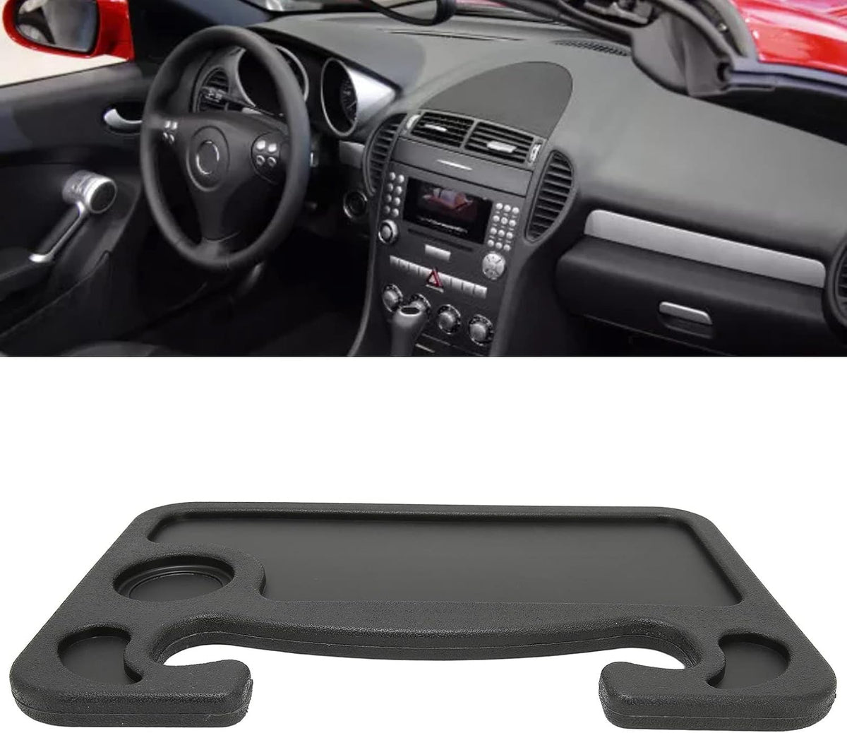 Car Steering Wheel Desk Food Eating Table for Car Steering Wheel Tray for Constant Travelers, Tablet Pad Notebook Car Travel Table, Multi Purpose Tray Fits Most Vehicles Steering Wheels