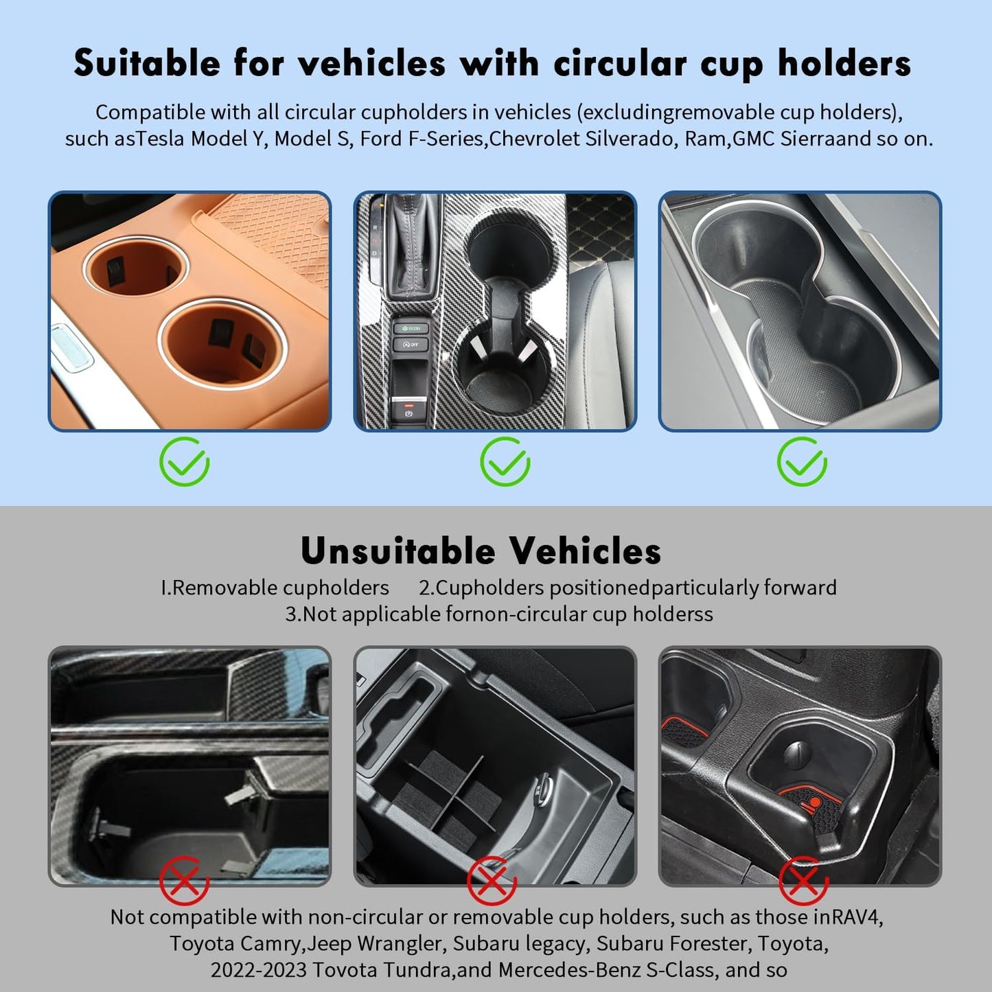 Car Tray & Car Desk for Laptop with 360° Rotating Wooden Car Laptop Mount Car Table Car Food Tray – Universal Steering Wheel Table for Tesla Model Y/3/S, Ford F-150 Explorer & Most Vehicles