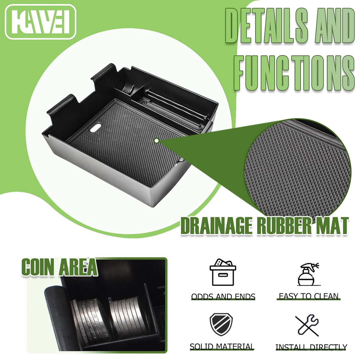 HGWEI Center Console Organizer for 2025 2026 Hyundai Tucson Limited/Hybrid