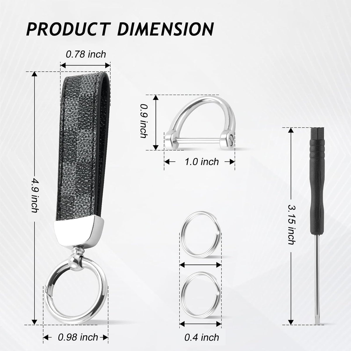 Business Leather Keychain Set - Key Holder