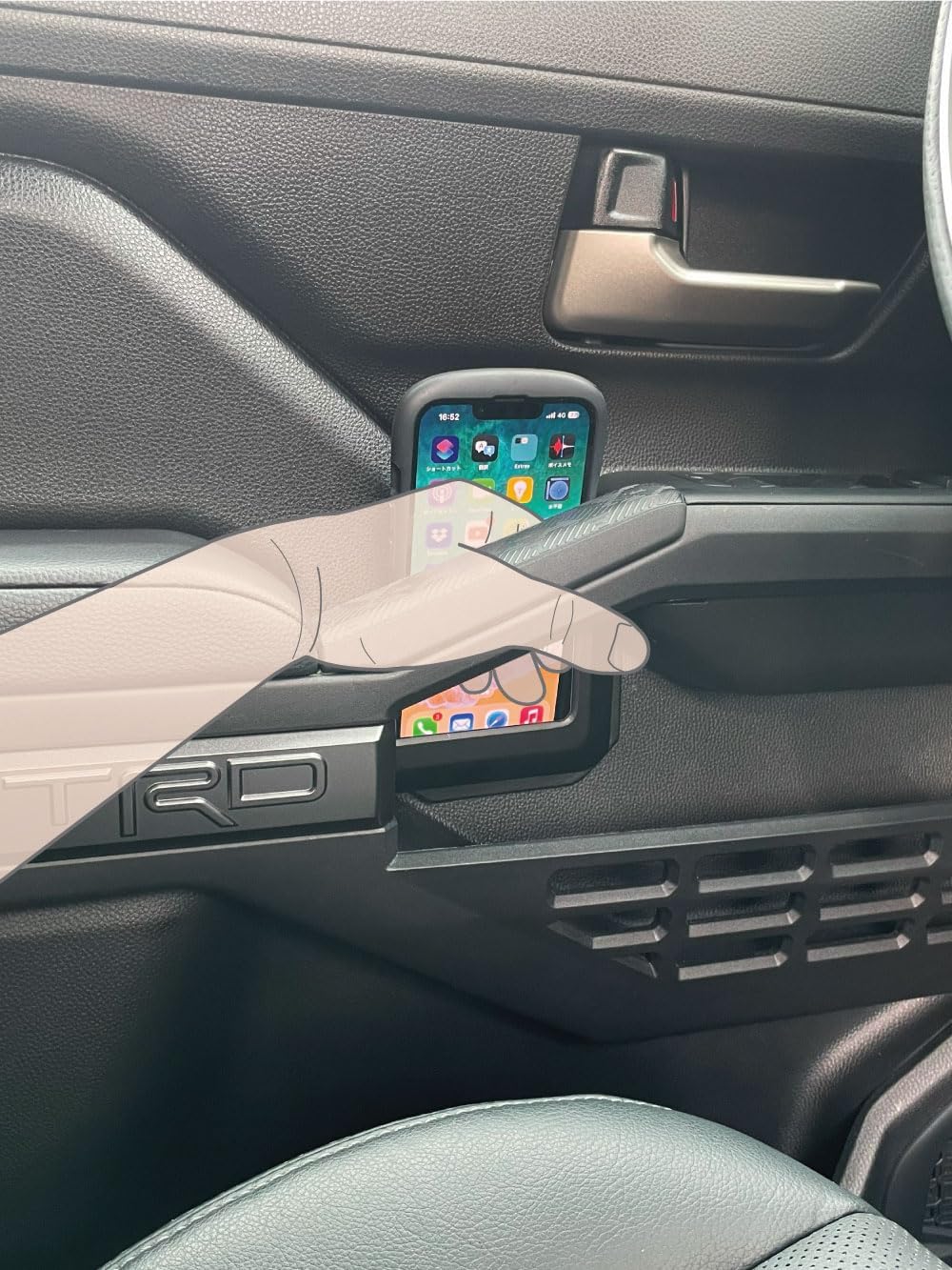 AZUTO Door Side Storage Organizer for TACOMA & 4RUNNER, Black Interior Accessories Compatible with Toyota Tacoma（N400, 2024+ model year）, 4Runner (N500, 2025+ model year Models
