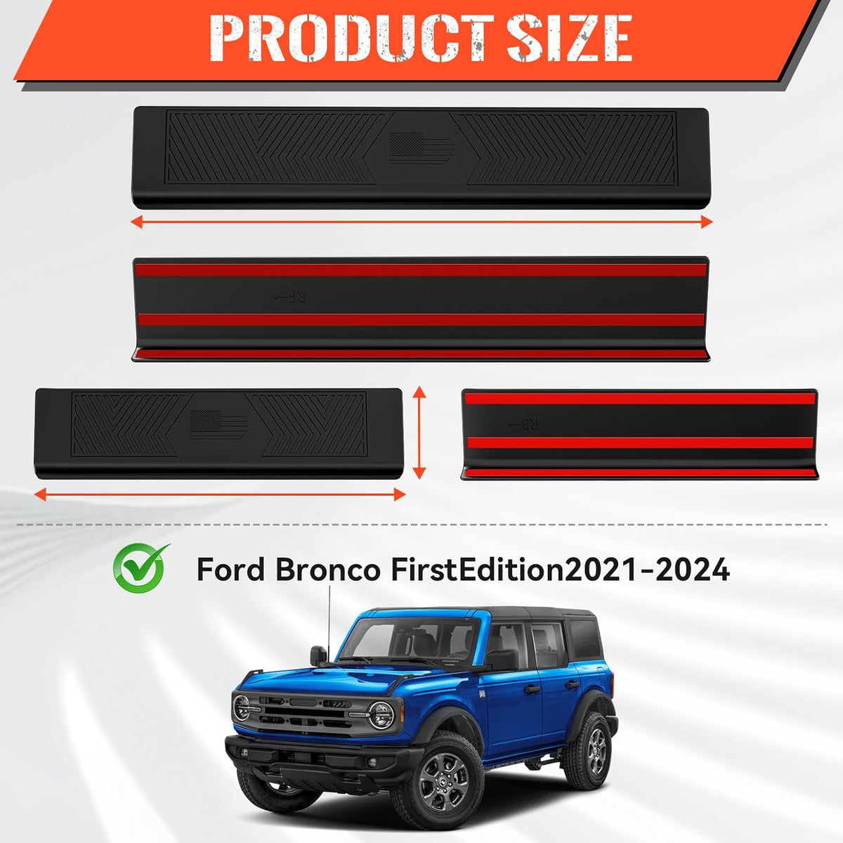 Door Sill Protector Compatible with 2021-2026 Ford Bronco