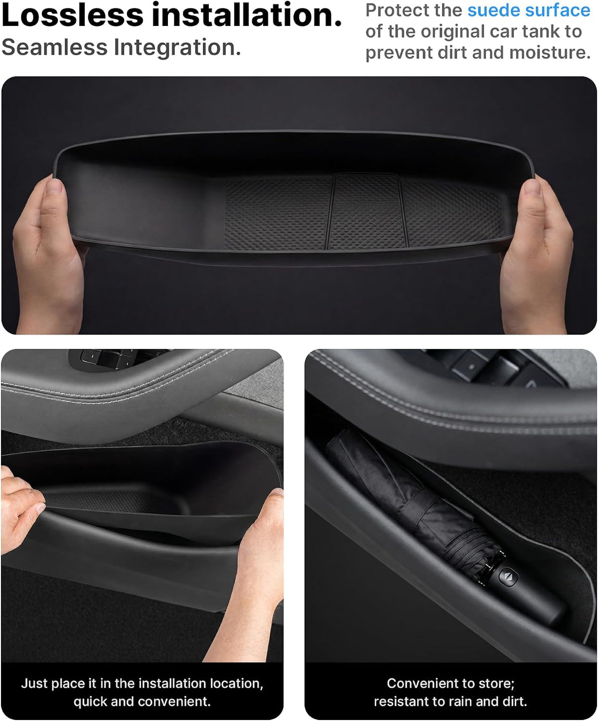 4-Pc Door Pocket Organizer for 2025-2026 Tesla Model Y Juniper