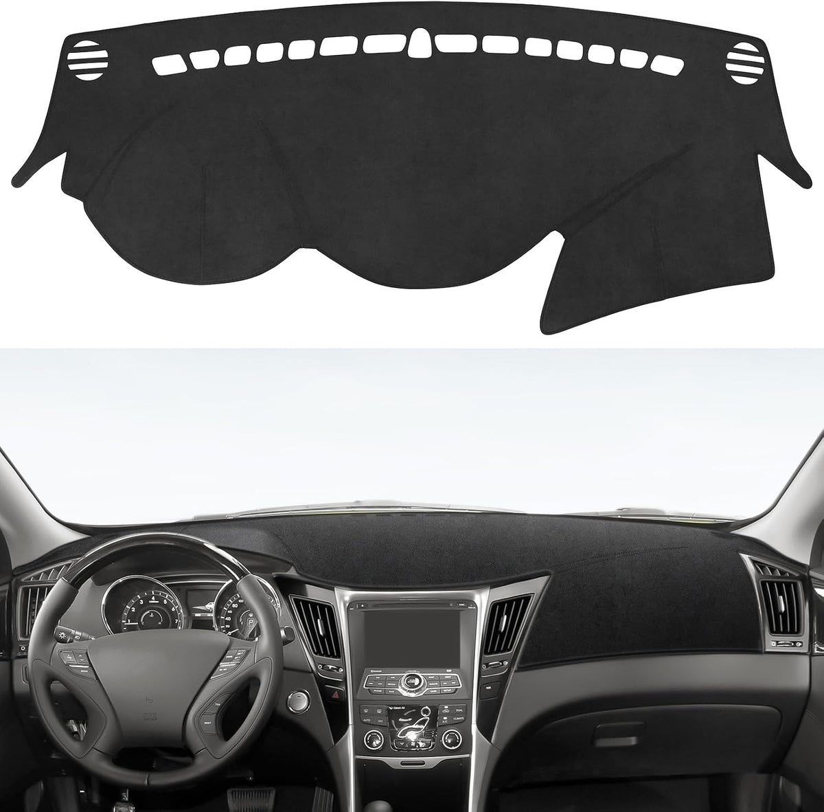 Dash Cover for Hyundai Sonata 2014 2013 2012 2011 Accessories Flannel Dashboard Cover Dash Mat Center Console Cover Sunshield Protector Pad