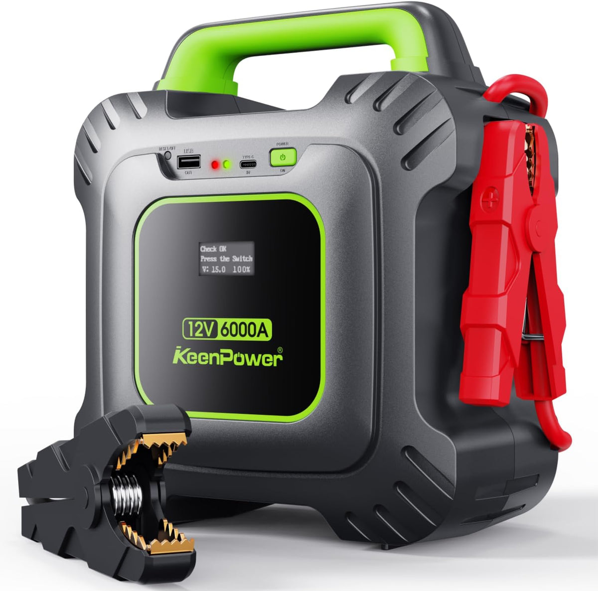 KeenPower 6000A Super Capacitor Jump Starter for All 12V Cars, Jump Box