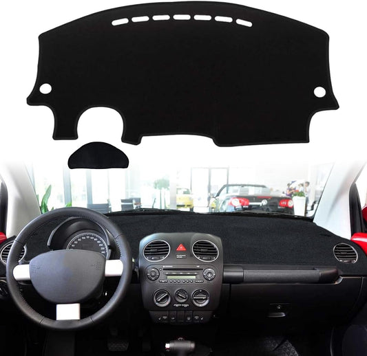 Dashboard Cover Dash Cover Mat Pad DashMat for 1998-2010 VW Volkswagen Beetle (Black Edge)