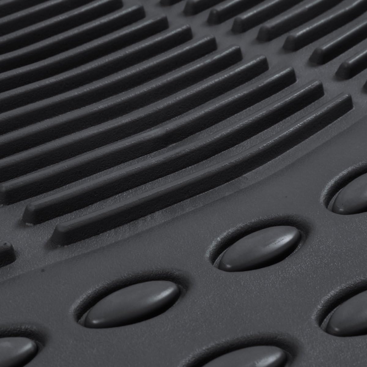 FlexTough Contour Liners - Deep Dish Heavy Duty Rubber Floor Mats for Car SUV Truck & Van - All Weather Protection - Odorless (Original)