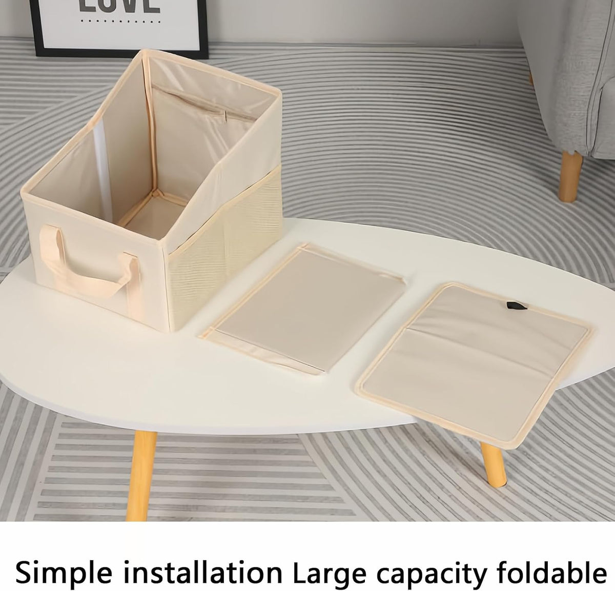 Advanced car seat storage bag is suitable for children and adults. The front and rear seat storage bags are foldable and adjustable. (beige)