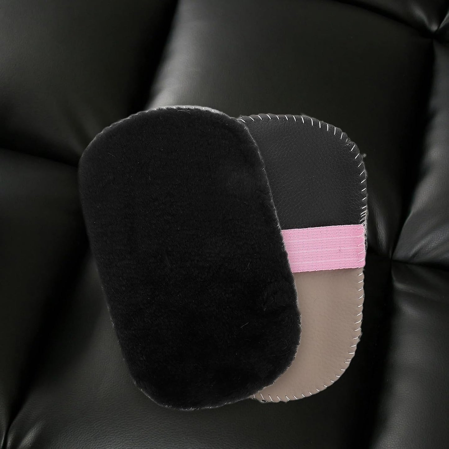 Garneck 8pcs Leather Sofa Care Gloves and Furniture Cleaning Brushes Set, Soft Fabric Polishing Mitts for Leather Sofa Maintenance and Car Interior Detailing Random Color
