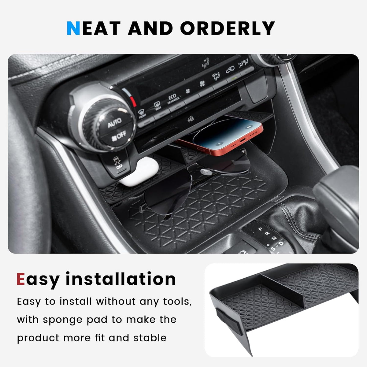 4PCS Center Console Organizer for 2019-2025 Toyota RAV4 Accessories