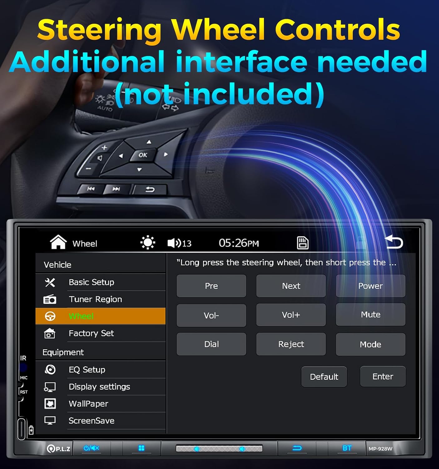 PLZ 7" Wireless Double Din Car Stereo Apple Carplay Radio QLED Screen for Car, Android Auto, Bluetooth 5.3, Fast Charger, 1080P Backup Camera, 4.2 Channel Outputs 240W, 2 Subwoofer