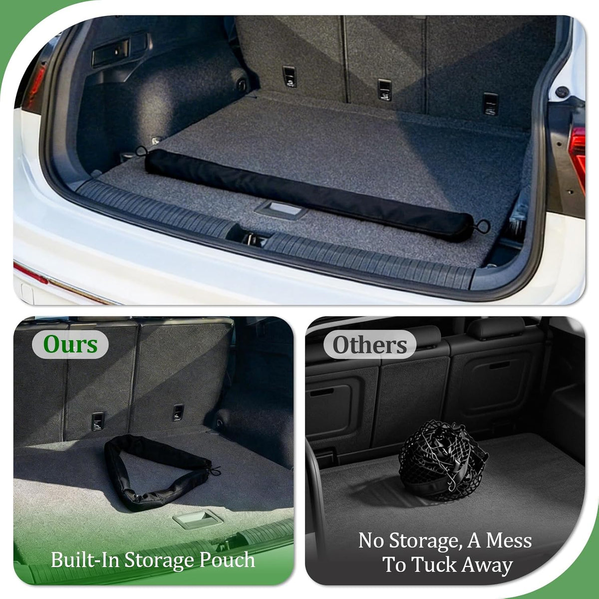 3-Layer Cargo Net for Ford Explorer 2020-2026, Zipper Bag Trunk Net for SUV