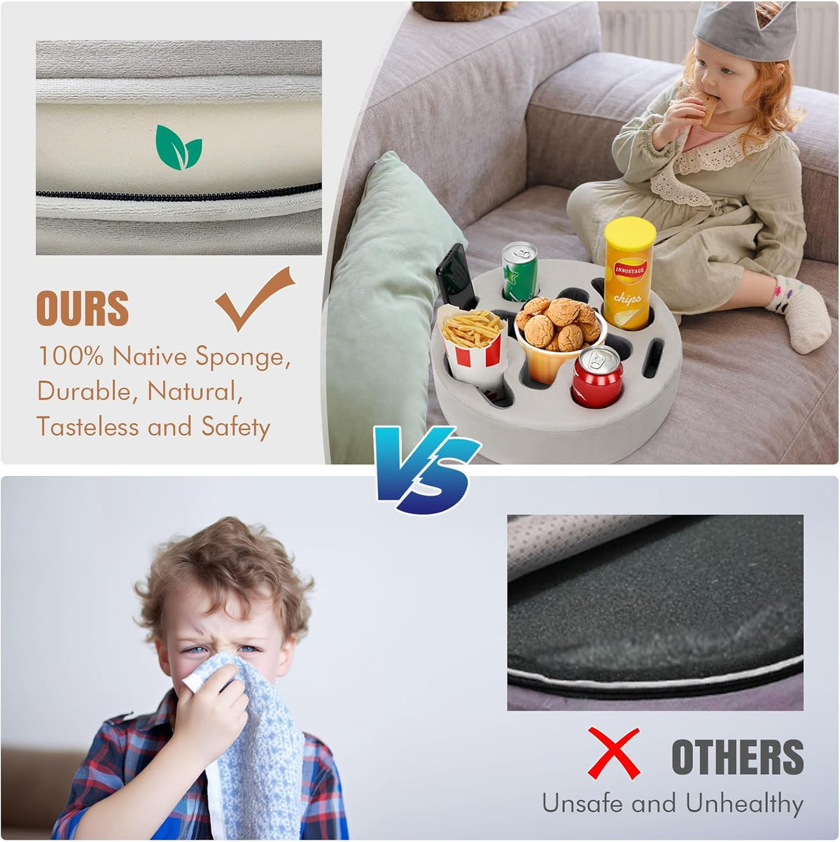 INNO STAGE Couch Cup Holder Pillow Sofa Caddy Buddy
