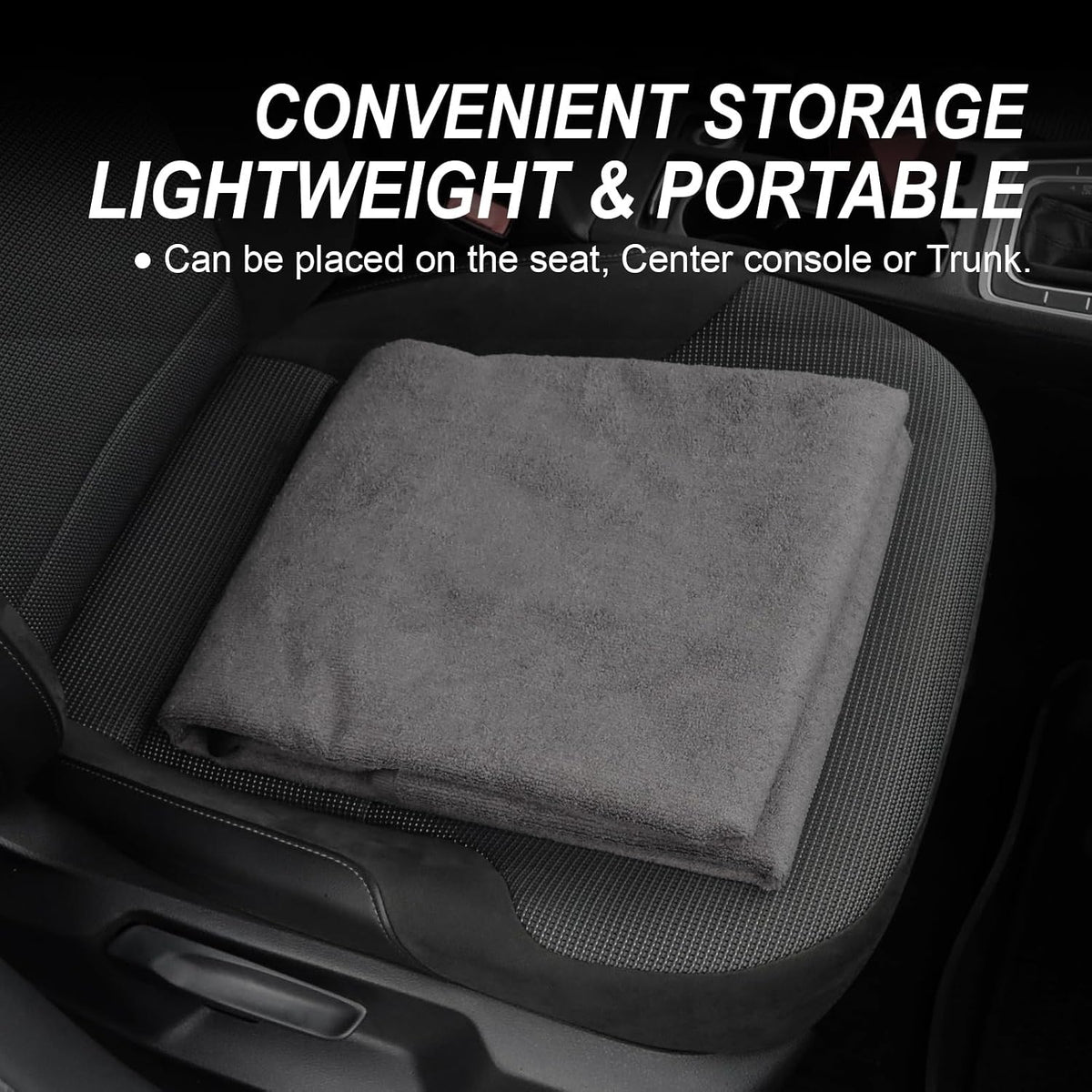 Sweat Towel Car Seat Cover Protector Front Seats for Gym Workout, Running, Swimming, Beach and Hiking, Waterproof Universal Seat Cover for Car, Trucks, Van & SUV (1, Pure Grey, Rear Seat)