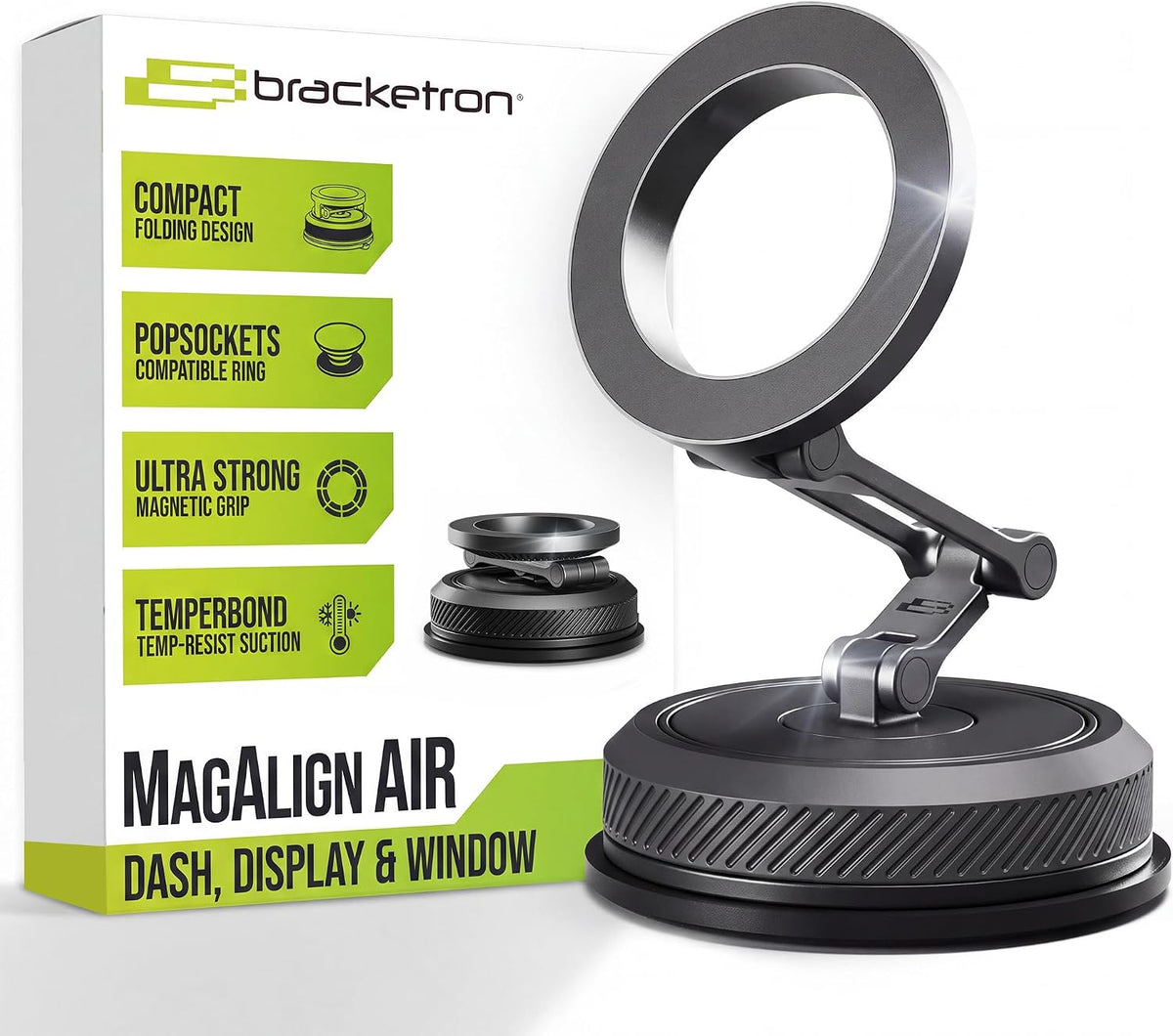 Bracketron MagAlign AIR ROTO MagSafe Car Phone Mount with 360°Arm Holder