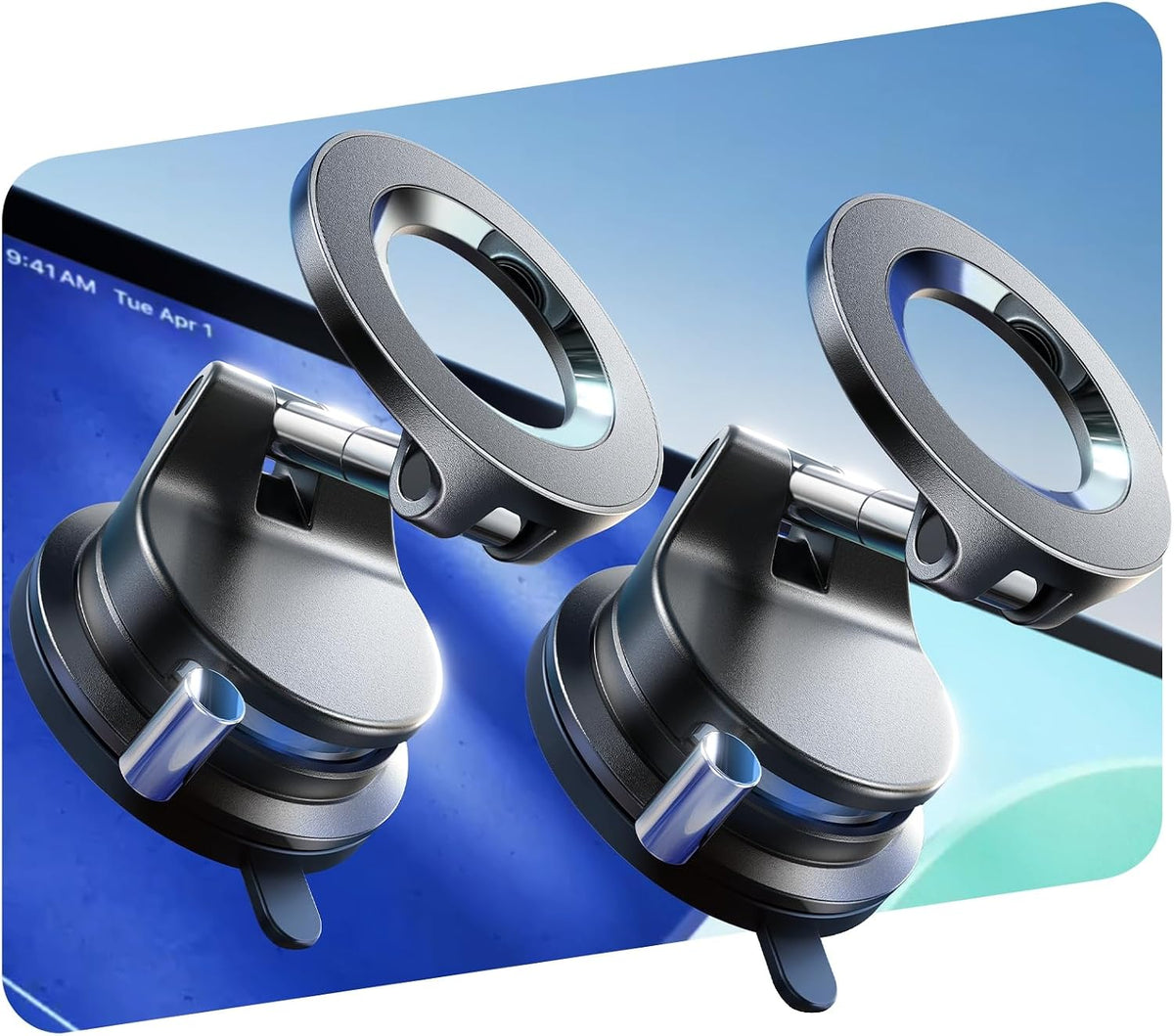 LISEN 2 Pack for MagSafe Car Mount for iPhone 18 Pro Max, Suction Phone Mount Vacuum, Magnetic Phone Holder for Car, Magnetic Car Phone Mount, Car Mount for iPhone Holder for Car Gifts iPhone 18 17