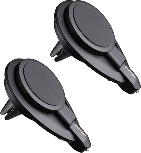 Ztylus Stinger Car Emergency Escape Tool: Multi function Life-Saving Rescue, Magnetic Vent Mount Phone Holder, Spring Loaded Window Breaker Punch, Seat belt Cutter, Designed in USA (Black 2 pcs combo)