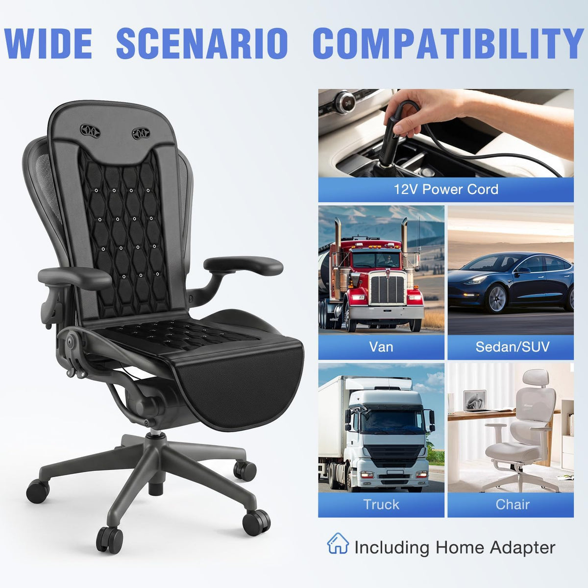 Cooling Car Seat Cover Front Seat, Cooling Car Seat Cushion Back Massager