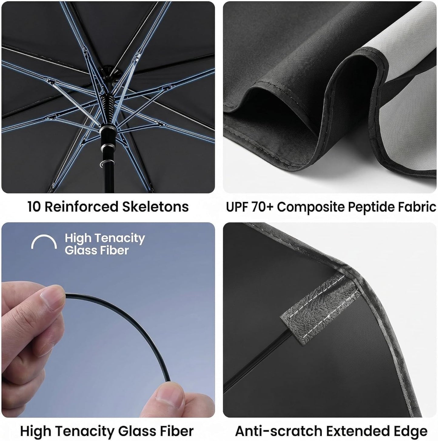 Car Windshield Sun Shade Umbrella, Universal Fit Mid-Large Sedans & SUVs | 57 x 31", Foldable UV Heat Blocking Front Window Sunshade with Rearview Mirror Cutout, Angry Red Eyes