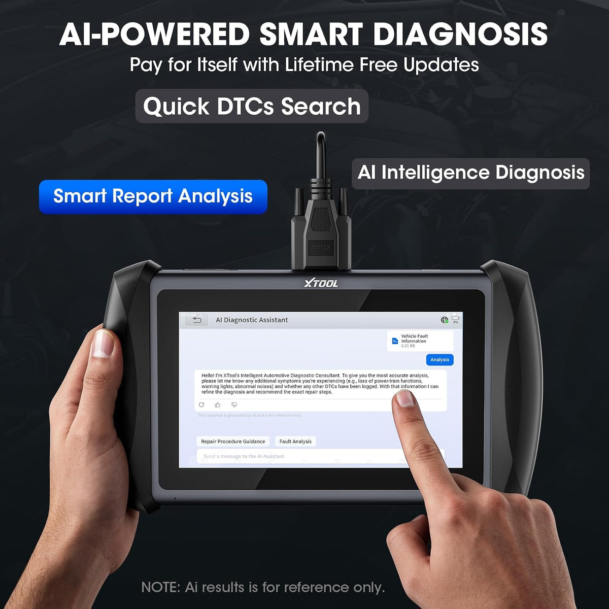XTOOL IP616 Bidirectional Scan Tool, Full Systems OBD2 Scanner, 34+ Resets
