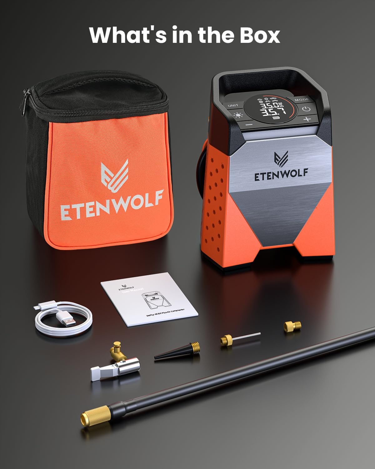 ETENWOLF ZEPHYR S3 Tire Inflator Portable Air Compressor