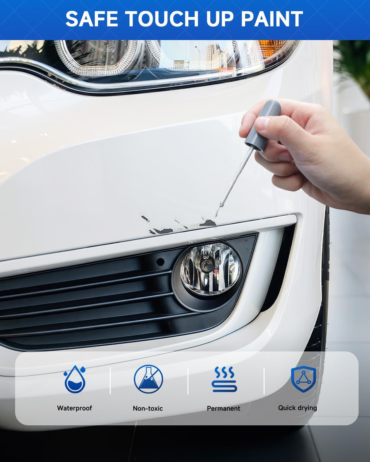 040/9040 Black/Jet Black Touch Up Paint Compatible With Mercedes-Benz Exact Match Car Paint Pen Scratch Repair