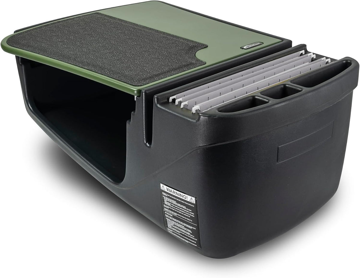 AutoExec Efficiency GripMaster Car Desk for Your Vehicle Workstation and Mobile Office, Army Green