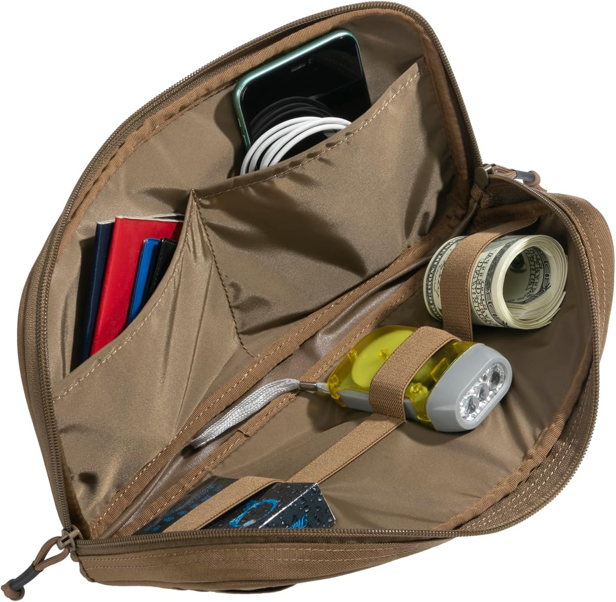 EXCELLENT ELITE SPANKER Car Sun Visor Organizer Auto Interior Accessories Visor Storage Pouch Holder for Car, SUV, Truck with Multi-Pocket(Coyote Brown)