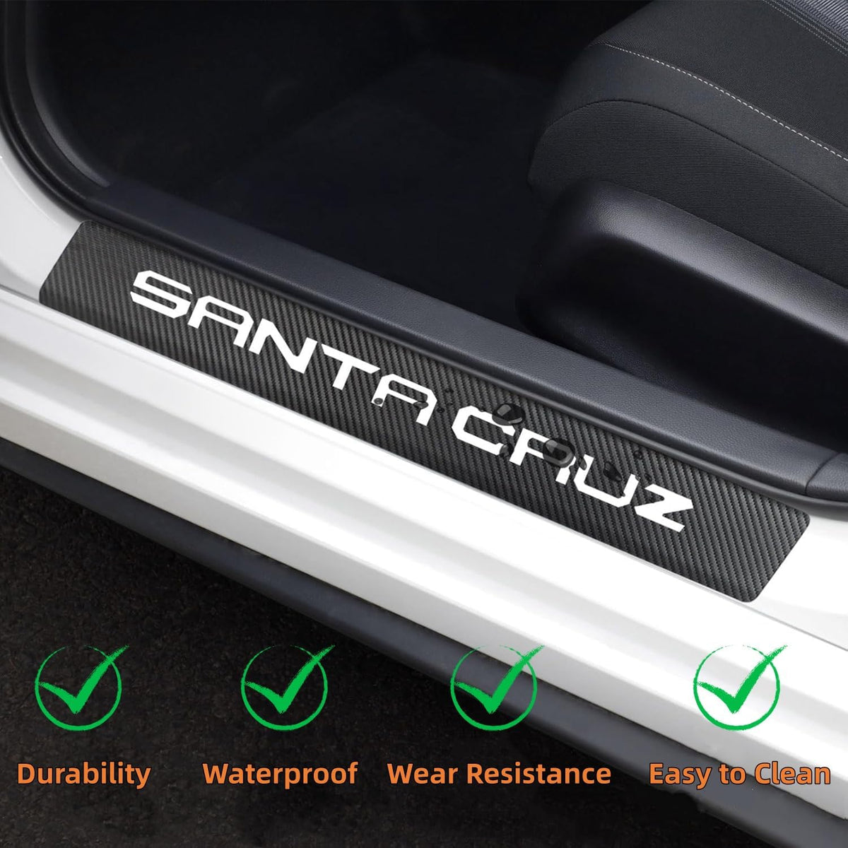Car Door Sill Guard Decoration(White)