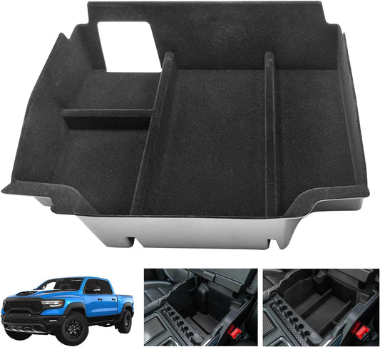 2024 2023 2022 Ram trx 1500 Lower center console organizer 2019-2024 dodge ram TRX Flocked Liner center console organizer 1500 dodge ram console insert 2021 dodge ram 5th generation 1500 accessories