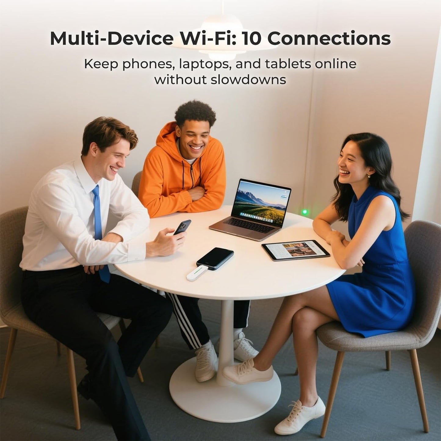 EIOTCLUB 4G LTE USB WiFi 6 Dongle - Portable Mobile Hotspot High-Speed, Portable WiFi with Pre-Installed SIM Card & Prepaid Plan Data Plans, Supports 10 Devices(use in US+CA+MX+LA)