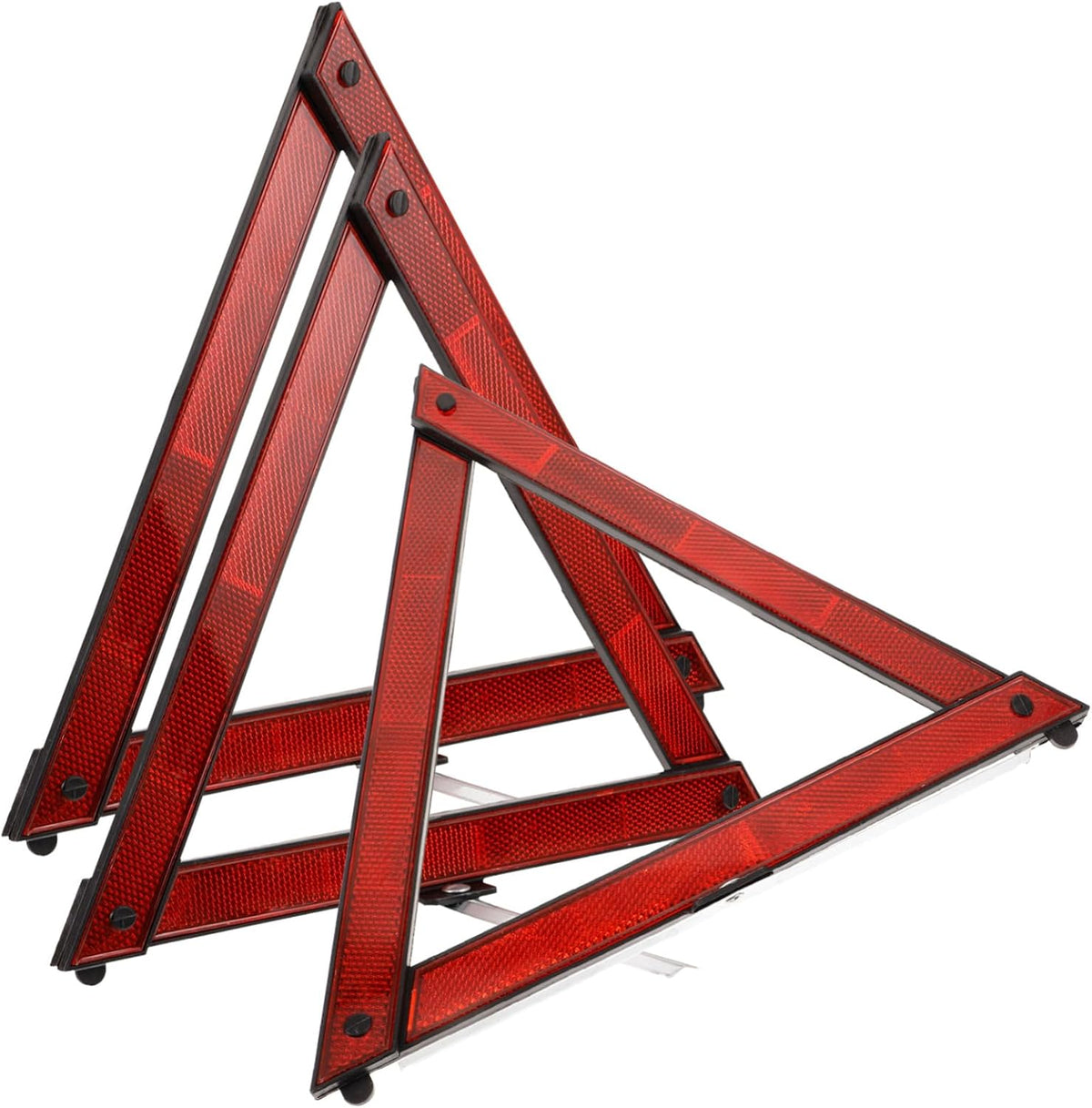 Gatuida 3pcs Road Emergency Warning Triangle Reflective Safety Triangles for Vehicle Parking Traffic Safety Portable Compact Design for Reliable Roadside Assistance
