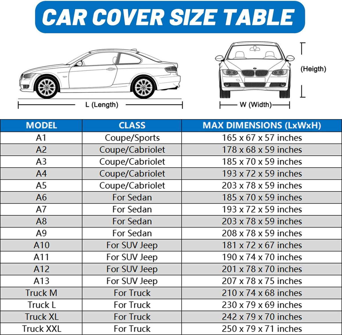 Car Cover Custom Fit for Subaru Forester,Mazda CX-5/CX5, Waterproof All Weather for Automobiles Full Exterior Cover Rain Sun Snow UV Protector.
